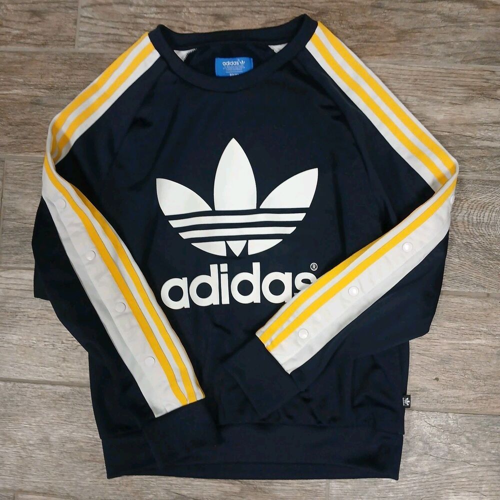 Adidas Women's Rita Ora Vtg Trey foil Logo Track Jacket Snap Sleeve Small